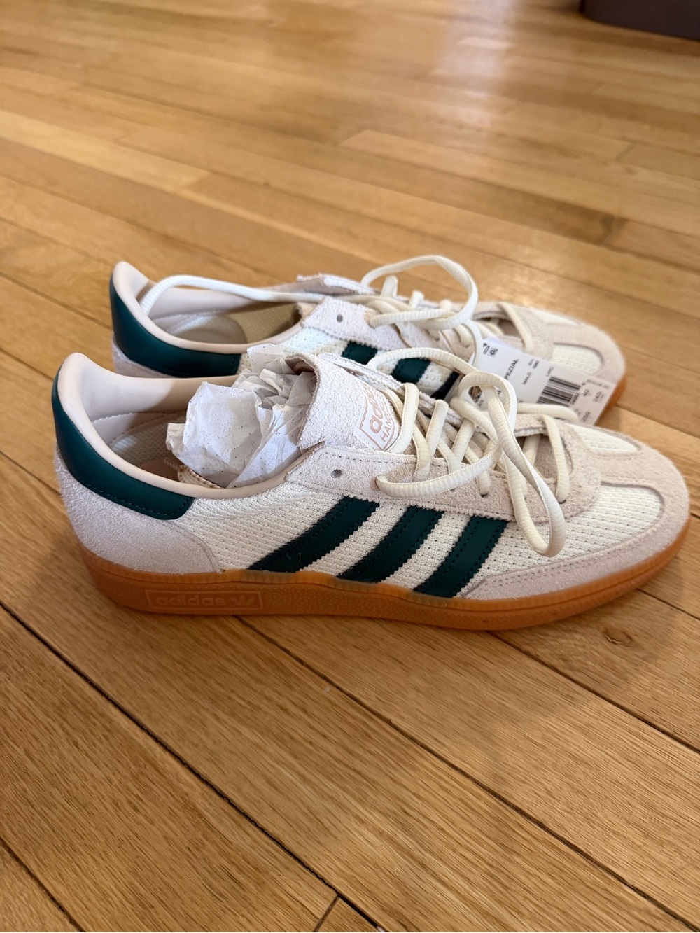 adidas handball spezial shoes M7/W8 Off White/Collegiate Green/Gum